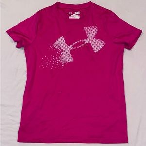 Youth, Under Armour sports shirt. Pink